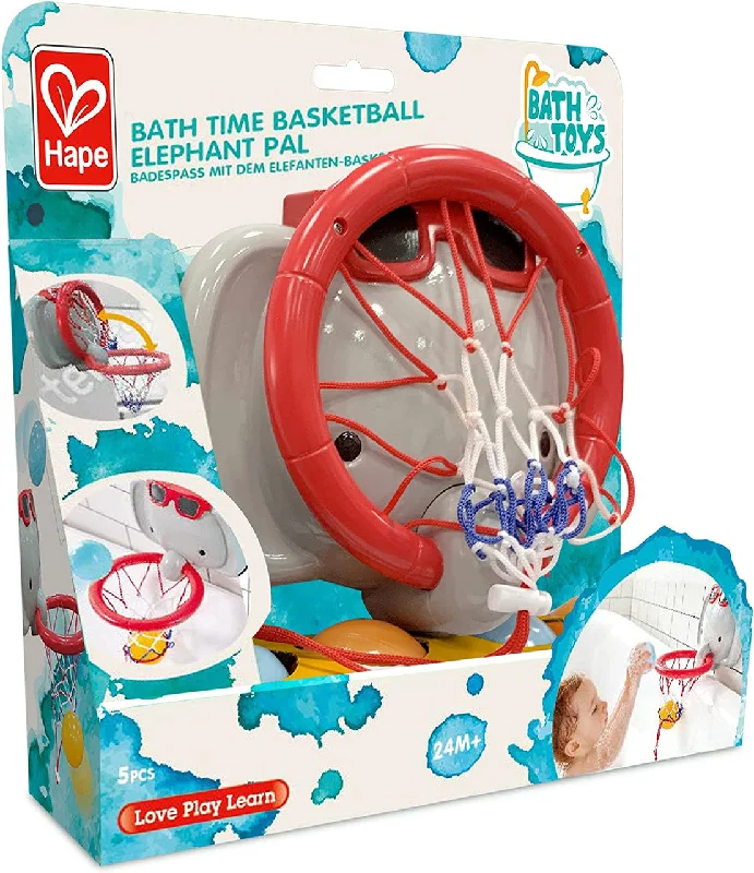 Hape Bath Time Basketball Elephant Bath Toys for Toddlers 18m+