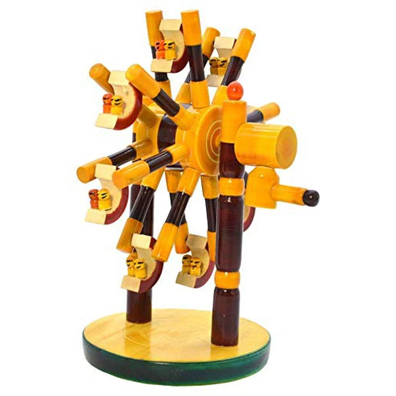 Wooden Ferris Wheel Giant Wheel Fun Toy for Kids Vegetable Colored Rotating Toy